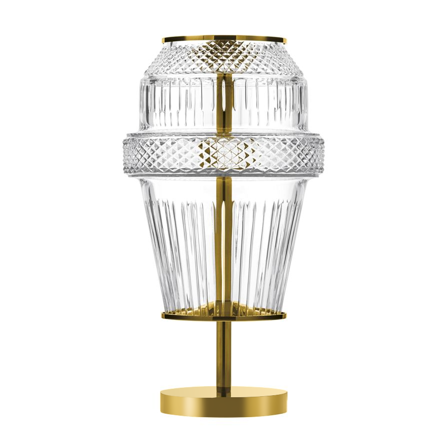 Modern Chrome Crystal Table Lamp