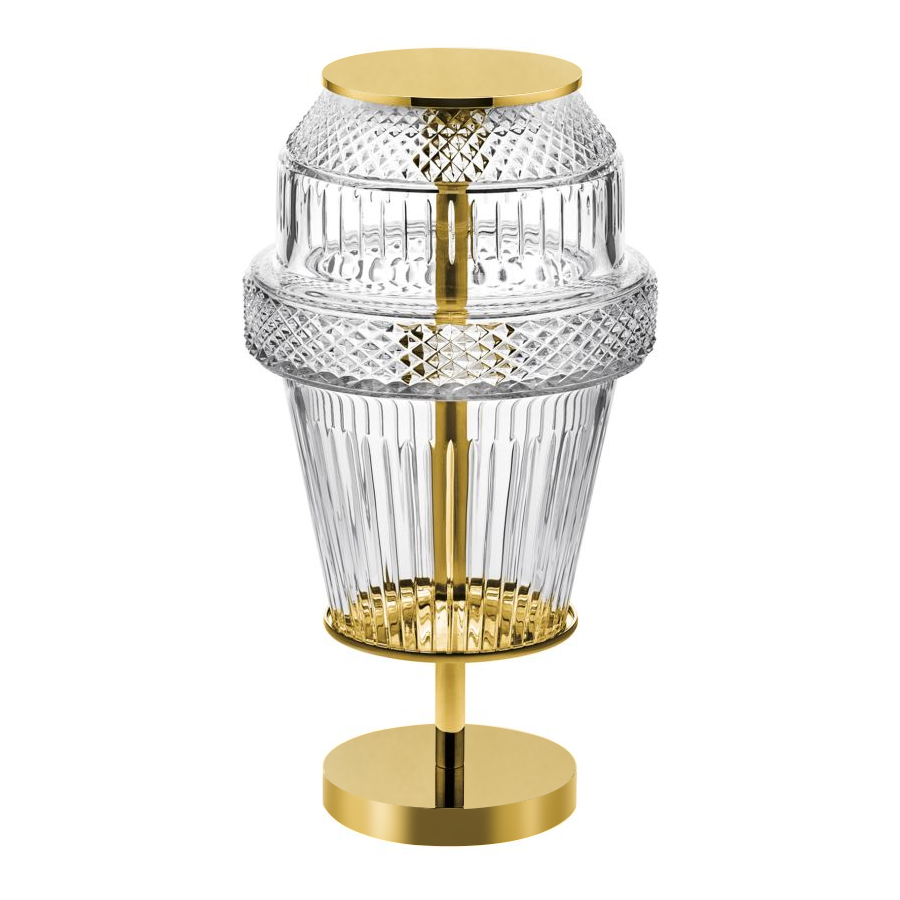 Modern Chrome Crystal Table Lamp