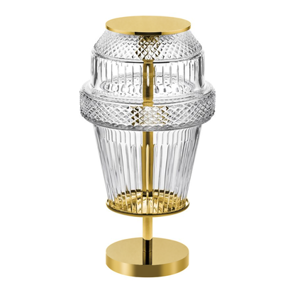 Modern Chrome Crystal Table Lamp