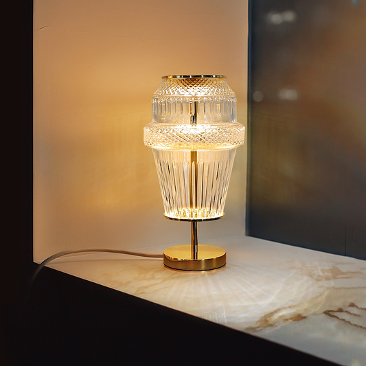 Modern Chrome Crystal Table Lamp