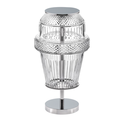 Modern Chrome Crystal Table Lamp