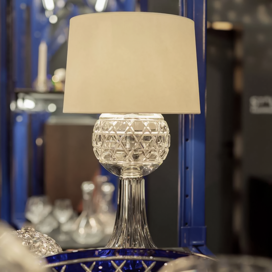 Deep Blue Crystal Table Lamp