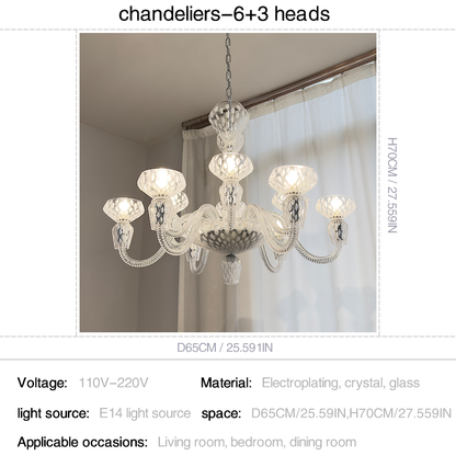 French Luxury Crystal Chandelier for Living Room & Dining Room