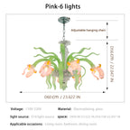 Luxury Handblown Iris Flower Glass Chandelier